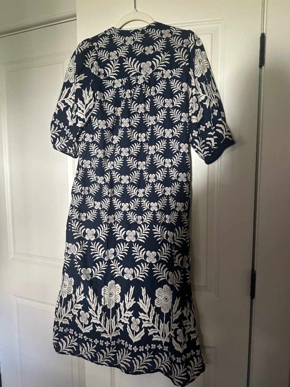 Pink Chicken Navy & White Midi Dress — Women’s Medium